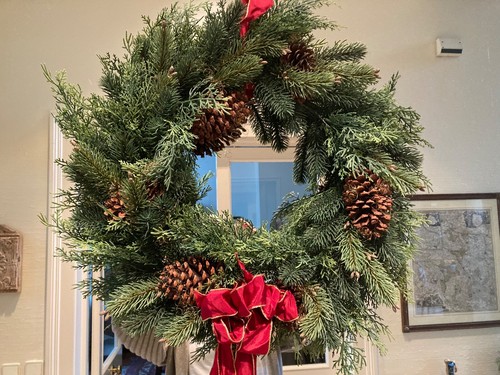 Künstlicher weihnachtskranz - künstlicher,