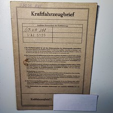 Fahrzeugbrief kfz brief w108 - fahrzeugbrief,