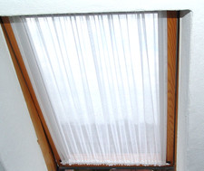 Weiß Scheibengardinen B 120cm Spanngardine 80cm hoch Dachfenster Gardinen