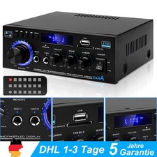 HiFi Verstärker mit Bluetooth 800W Party Musik Equipment AUX Anlage Stereo Audio