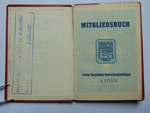 Ddr mitgliedsbuch freier - ddr,