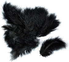 Marabufedern 15 Stück Schwarz Federn für Ostern Deko Gestecke Kränze