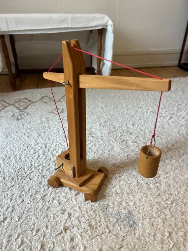Holzkran vintage handgemacht - vintage,