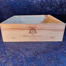 Weinkiste 1 Stck. "Chateau Poujeaux" 3er Magnum zur Deko oder Aufbewahrung  # 82