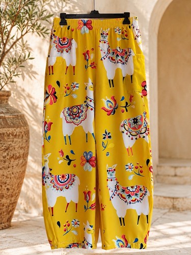 Damen sommerhose lama - sommerhose, l
