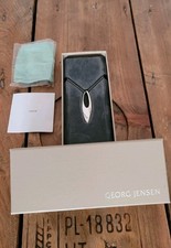 Georg Jensen Sterling Silber 925 Halskette Anhänger Zephyr #500 verpackt