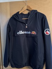 Ellesse Regenjacke Regenponcho Gr. M mit Kapuze Blau Neuwertig