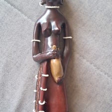 Statue Holz Massai Figur Holz