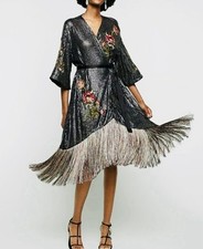 Zara Woman Blogger limited Hippie Kimono Pailletten Makramee Cape NP: 140€