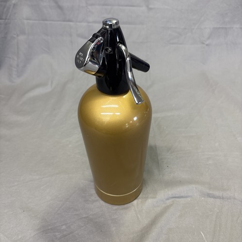 Vintage gold soda siphon - vintage, /