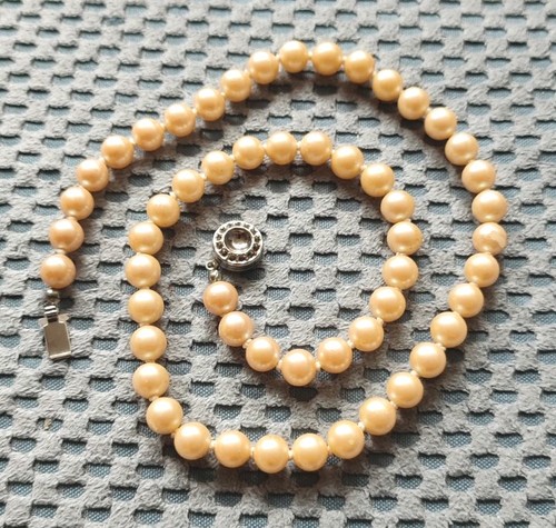 Akoya perlenkette cremefarben - akoya,