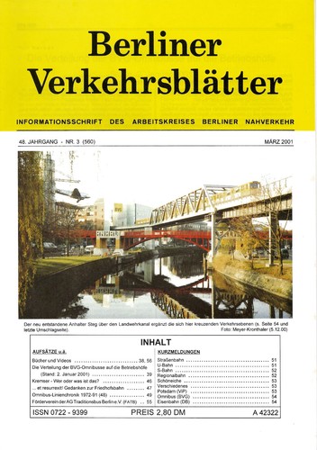 Berliner verkehrsblätter heft - berliner,