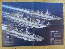 MARINE POSTER EGV BERLIN mit FREGATTEN Bundeswehr BW Meer F 220, A 1411, F221