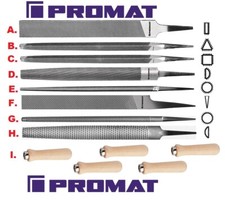 PROMAT Werkstattfeilen / Holzraspeln / Feilenhefte / Metallfeilen / Feile 1 2 3