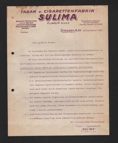 Dresden brief 1926 sulima - 1926,,