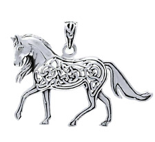 Brigid Ashwood 925 Silber keltisches Pferd Anhänger Pferdeamulett Krafttier
