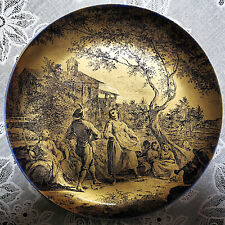 Echt Kobalt Wand,-Sammelteller Lindner KUEPS BAVARIA  Golddekor 19 cm