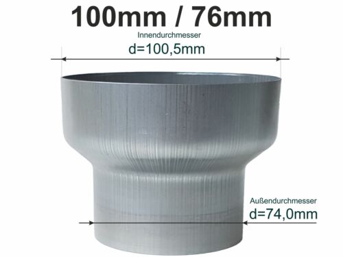 Zink reduzierstück 100 76mm - zink, d=100/76mm