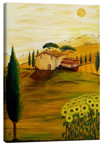 Leinwandbild sonnenblumen - sonnenblumen, in