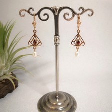 Granat Perle Ohrringe