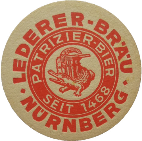Alter bierdeckel lederer bräu - alter,