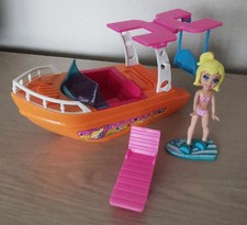 Polly Pocket Party Boot Jacht Puppe Schaukel Liege Spiel Set 2011 Mattel