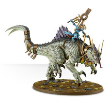 Warhammer AoS - Seraphon - Skink Oracle on Troglodon teilweise bemalt