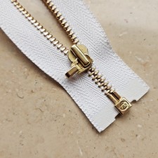 Reißverschluss REINWEISS teilbar Metall Gr. 3 YKK Zipper cipzár молния fermuar