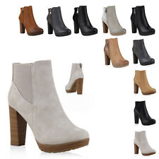Damen Ankle Boots Plateau
