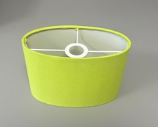 Lampenschirm Stoffschirm E14 Tischlampe Lampe Ersatzschirm Stoff hellgrün oval