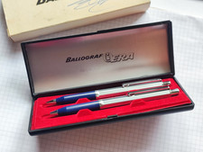 Set BALLOGRAF ERA BLUE Kugelschreiber + Druckbleistift 0.7 mm SWEDEN Box 1980 