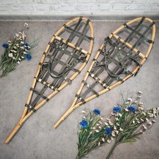 Schneeschuhe Rattan Holzrahmen