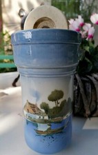 orig. Jugendstil Pendelzug Keramik Seilzug für Hängelampe Deckenleuchte Vintage