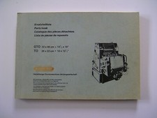 Ersatzteilliste für Heidelberg Offset GTO 32x46; TO 26x32 