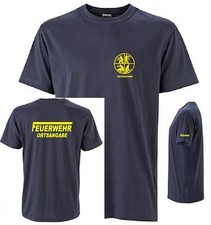 Feuerwehr T-Shirt / Hemd navy