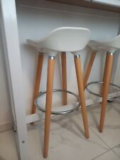 Bartisch mit Stühlen - weiss/holz