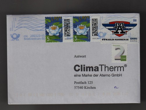 Brief mit adler mannheim - mit, adler-mannheim