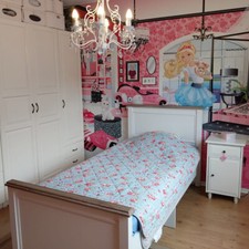 Bett Weiß 90x200, mit Nachtschränkchen Und Lattenrost-nur Selbstabholer