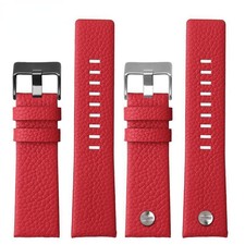 Rotes leder uhrenarmband - leder,