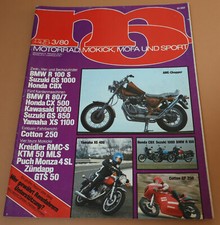 Motorrad Magazin 3/1980 BMW R 100 S, Suzuki GS 1000, Honda CBX 6 Zylinder, AME