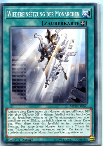 Wiedereinsetzung der - yu-gi-oh,