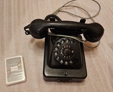 Bakelit Telefon aus Deutschland Schwarz Vintage