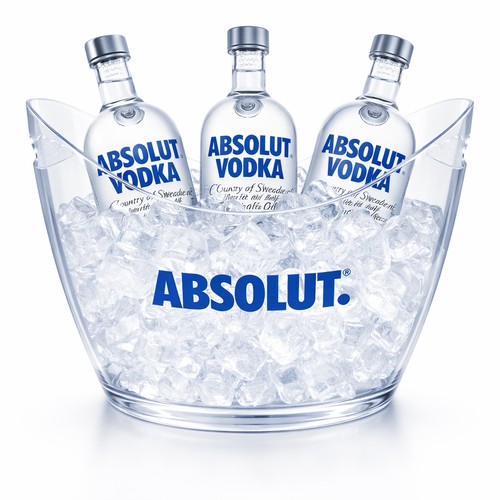 Absolut vodka flaschenkühler - vodka,