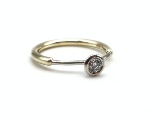 Moderner solitär ring - solitÄr, gold