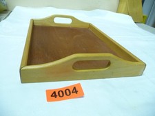 4004.     Altes Serviertablett Holz Tablet Vintage Tablett