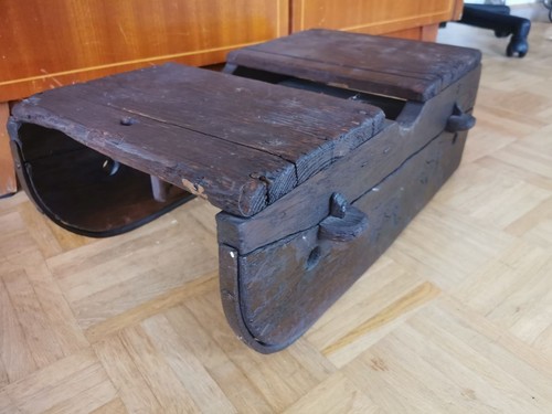 Antiker holzschlitten - antiker,