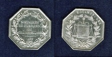 Frankreich Jeton 1833 Notare von Ch'lons-en-Champagne vz/stg SILBER
