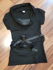 Schickes Shirt Longshirt Camaieu schwarz S Wasserfallausschnitt 36 38