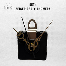 Quarzuhrwerk lautlos mit Zeiger - Set 6 cm schwarz weiß gold - Uhrwerk (30)