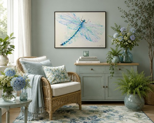 Original libelle aquarell - libelle,